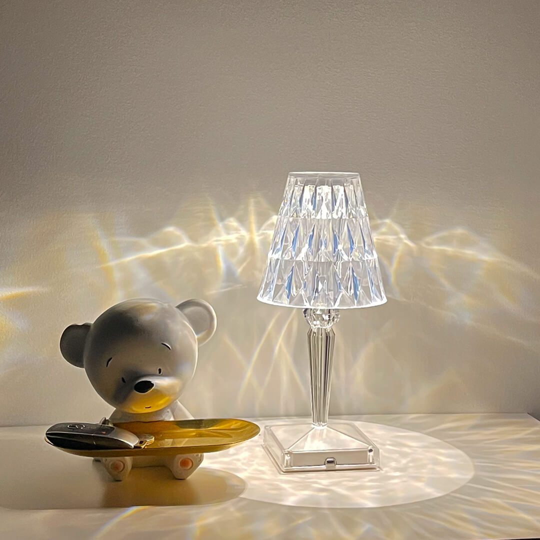 GlamCrystal Lampe - Schicke Tischlampe - Kristalldesign - Luxus und Eleganz