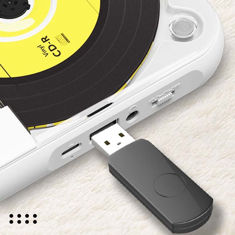 Portable CD Speler – Bluetooth Muziekspeler met Oplaadbare Batterij en Koptelefoonaansluiting