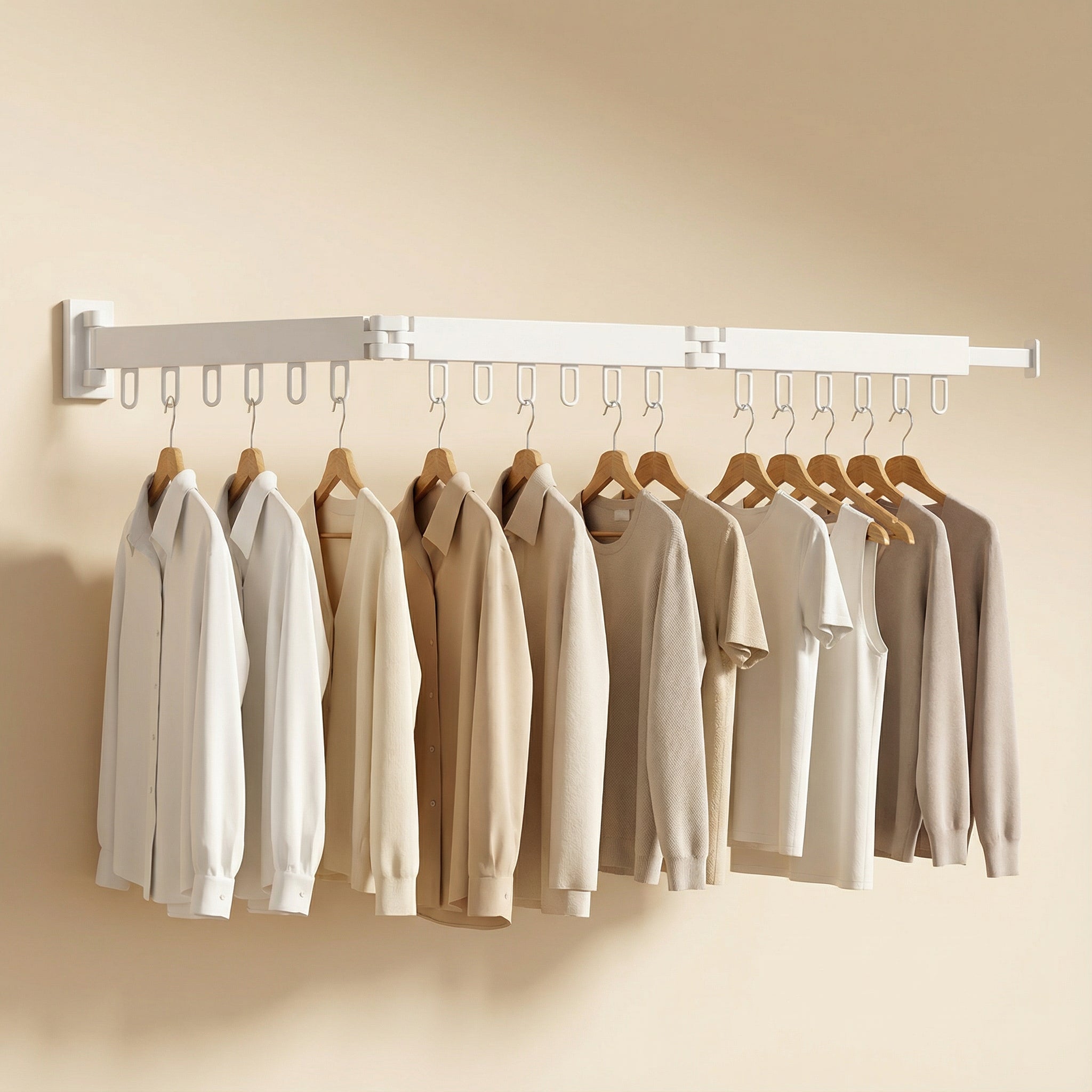 Retractable Clothes Dryer – Foldable Clothes Hanger for Wall Mounting