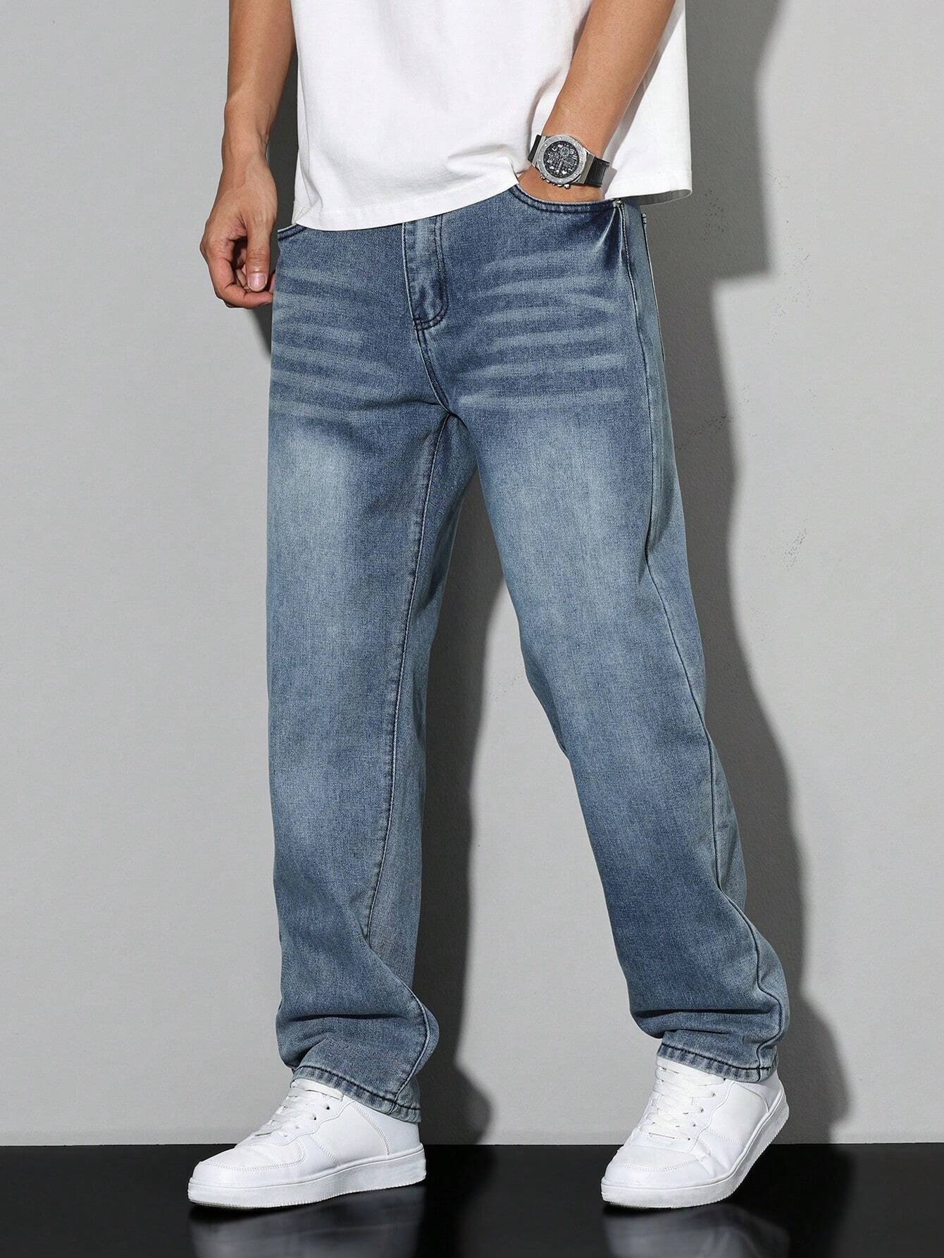 DenimCraft – Men's Jeans Daan in Solid Color – Casual Allrounder for Every Occasion
