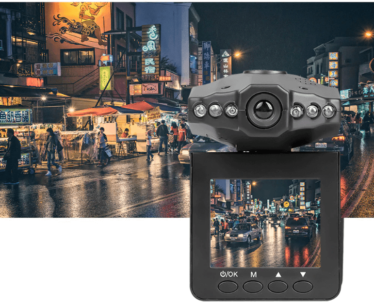 Wide-angle rotating dashboard camera