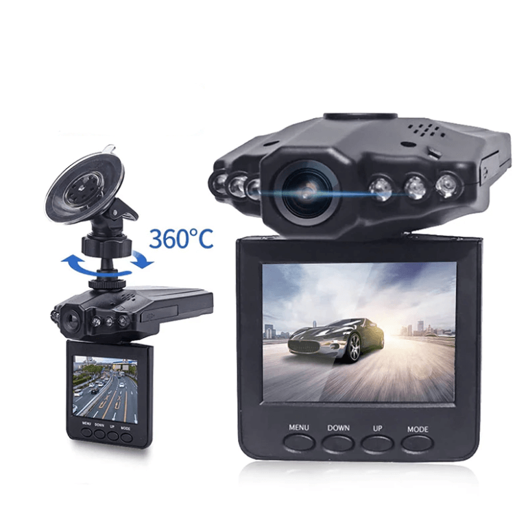 Wide-angle rotating dashboard camera