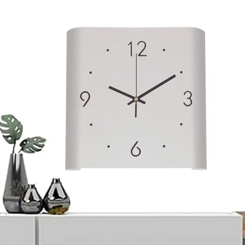 Klokuur | Vierkante Wandklok met Licht | Minimalistisch | Moderne Wandklok | Eenvoudige Kamerdecoratie
