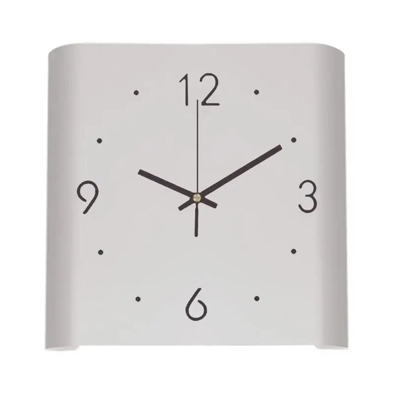 Klokuur | Vierkante Wandklok met Licht | Minimalistisch | Moderne Wandklok | Eenvoudige Kamerdecoratie