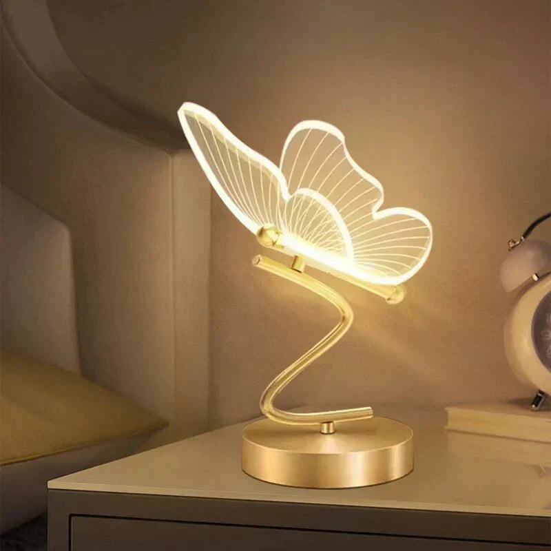 ButterflyLuxe Luxuriöse Schmetterling LED Tischlampe - Moderne Stimmungsbeleuchtung
