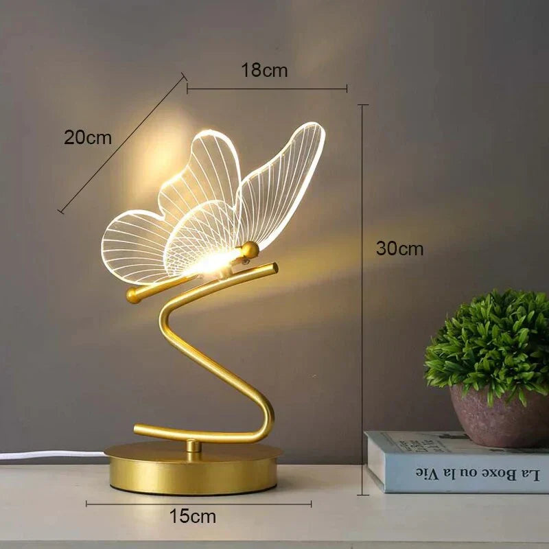 ButterflyLuxe Luxuriöse Schmetterling LED Tischlampe - Moderne Stimmungsbeleuchtung