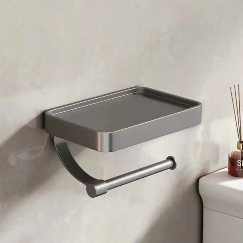 Stalux – Toilettenpapierhalter mit Ablage aus Edelstahl – Badezimmer