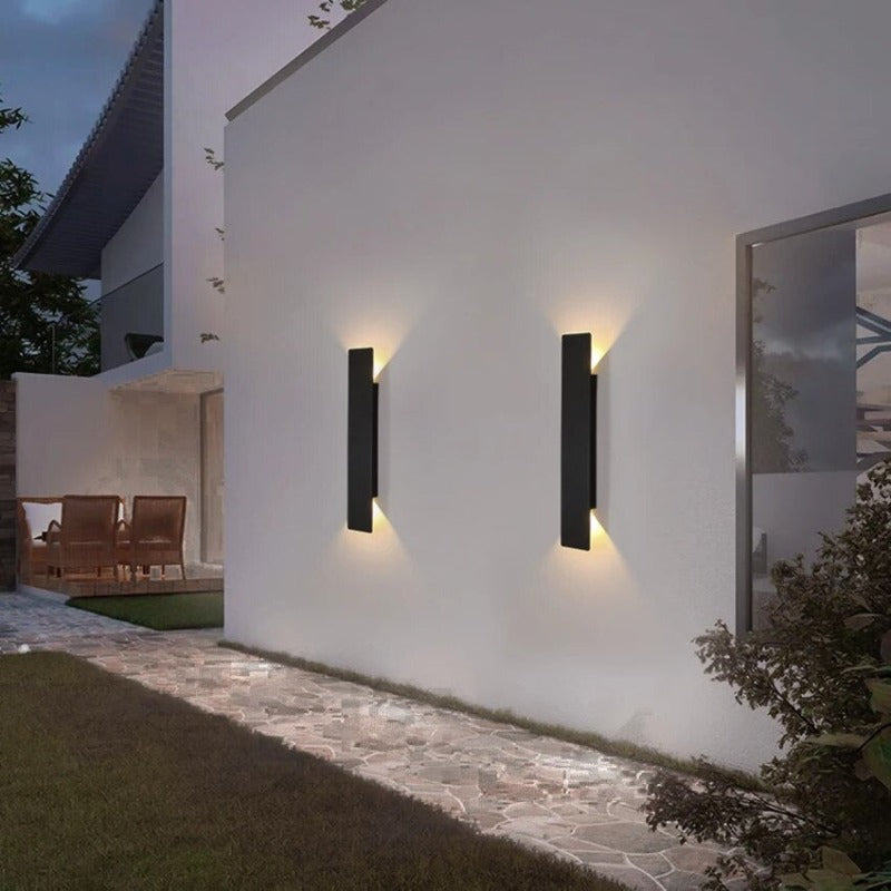 Lumora – LED-Wandleuchte, wasserdicht, Aluminium – für Außenbereich oder Badezimmer  