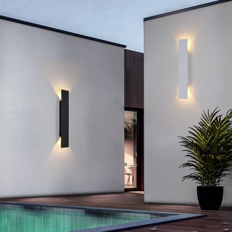 Lumora – LED-Wandleuchte, wasserdicht, Aluminium – für Außenbereich oder Badezimmer  
