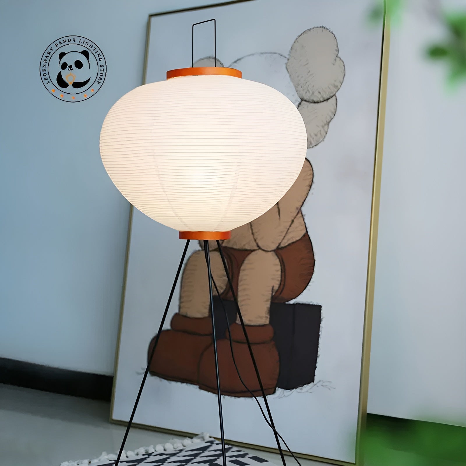 Revalki KiriLight | Lámpara LED de pie Waabi-Sabi de papel de arroz