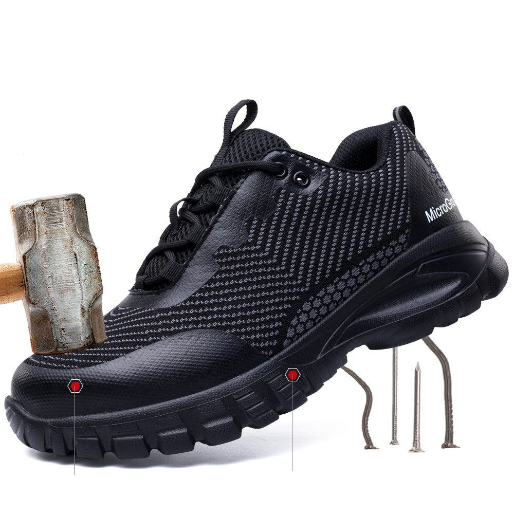 Melzano WorkBuddy zapatos de seguridade negros impermeables lixeiros