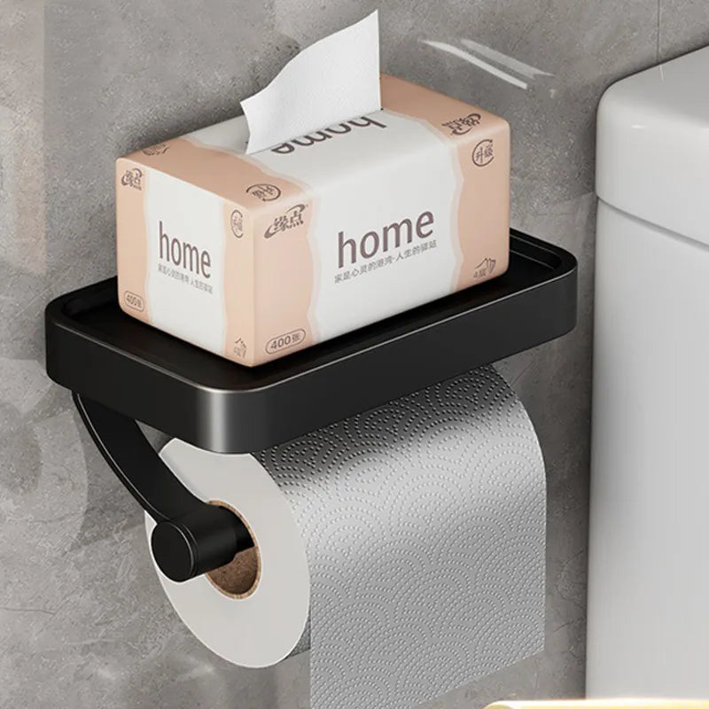 Stalux – Toilettenpapierhalter mit Ablage aus Edelstahl – Badezimmer