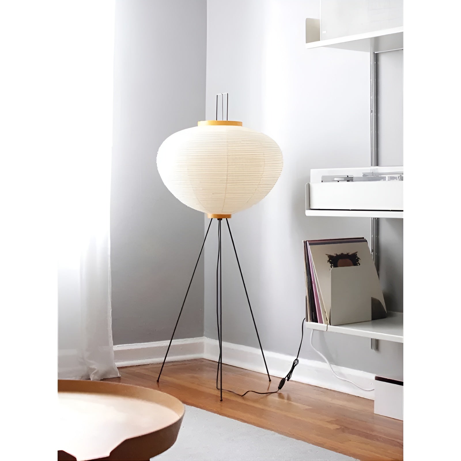Revalki KiriLight | Lámpara LED de pie Waabi-Sabi de papel de arroz