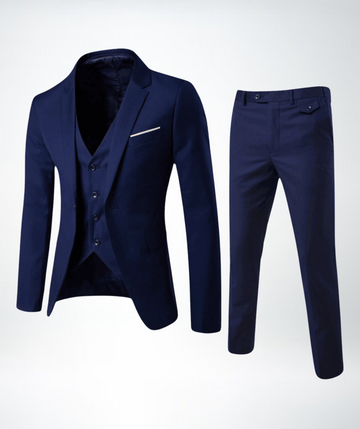 Fine men's suit – three-piece suit with vest and modern fit