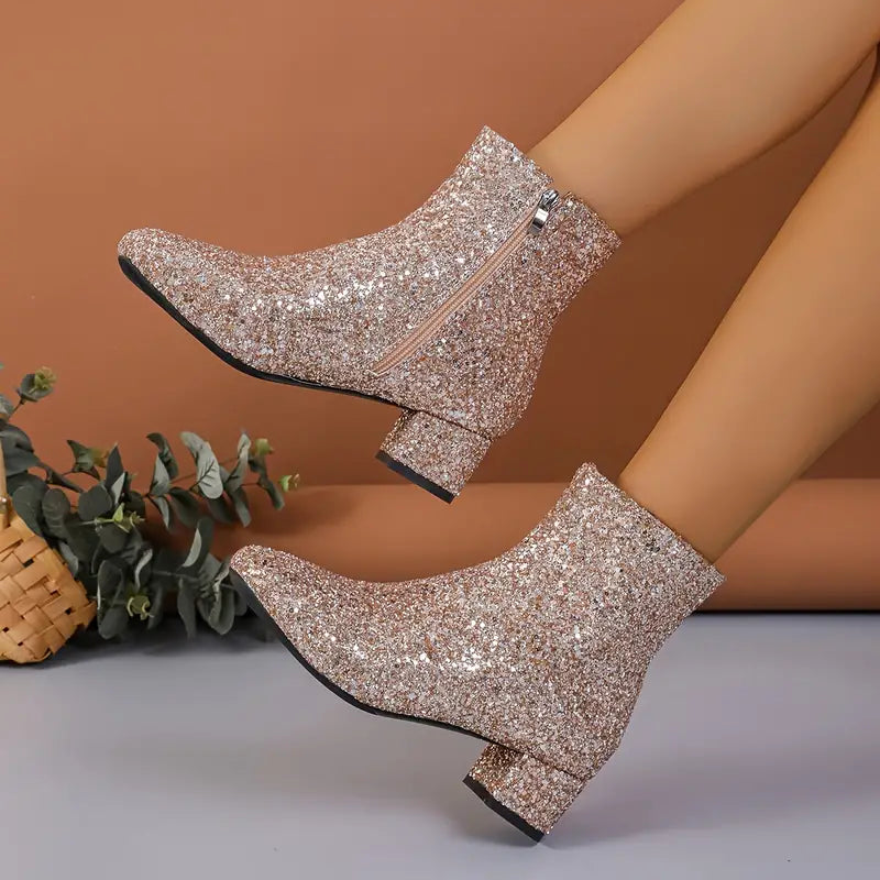 Raelene Botas | Botas de festa con purpurina para noites brillantes