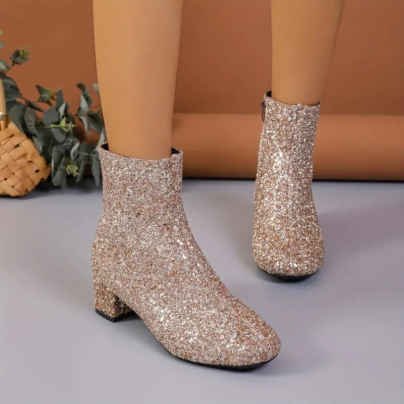 Raelene Botas | Botas de festa con purpurina para noites brillantes