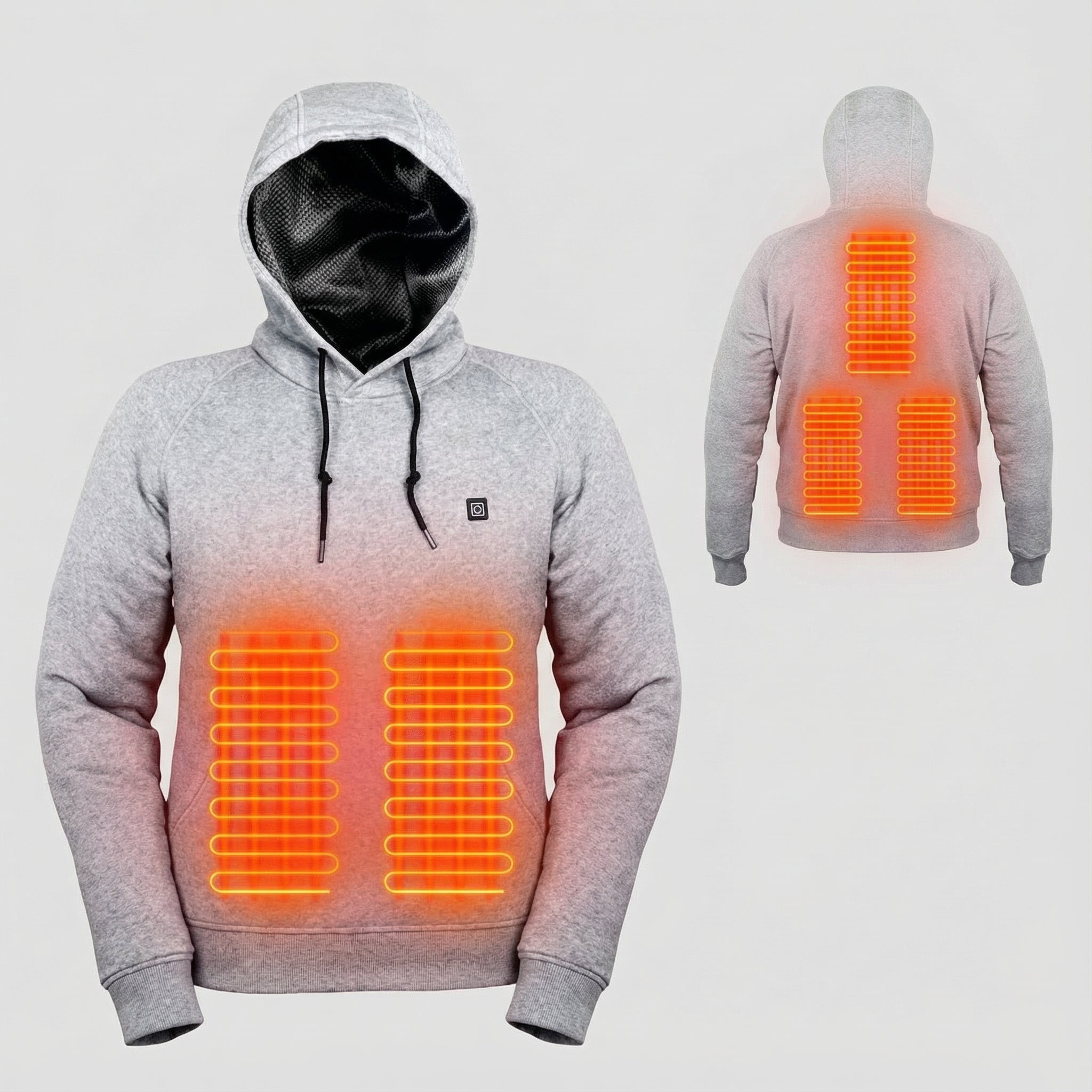 Sudadera con capucha calefactable - USB - Estilosa e quente para o inverno