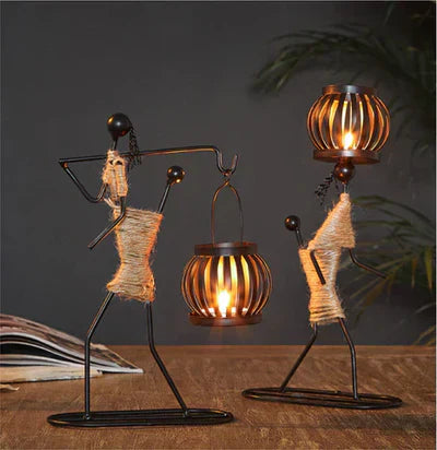 VintageMan Retro e elegante soporte para velas - elegancia feita a man
