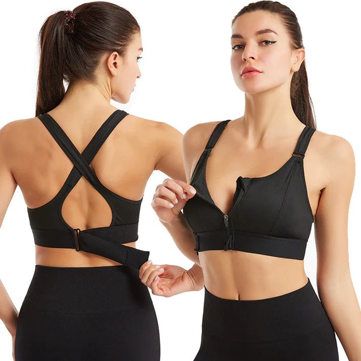 Melzano Empowerfit | Sujetador deportivo cómodo con cremallera