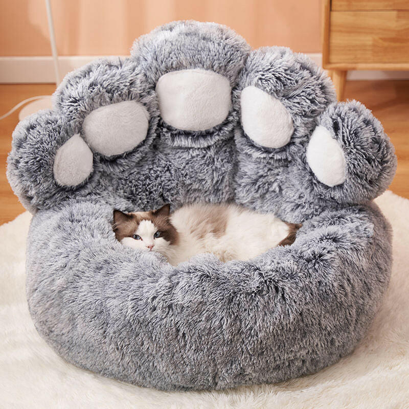 Melzano Cama Redonda para Cans Grande - Cama de Peluche de Luxo para Mascotas