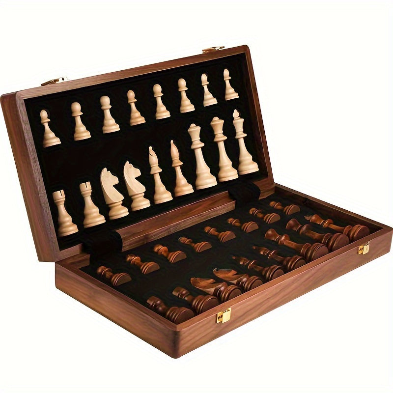 Regalis – Wooden chess set with foldable tournament board & storage space