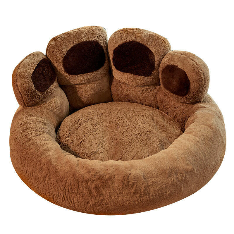Melzano Cama Redonda para Cans Grande - Cama de Peluche de Luxo para Mascotas