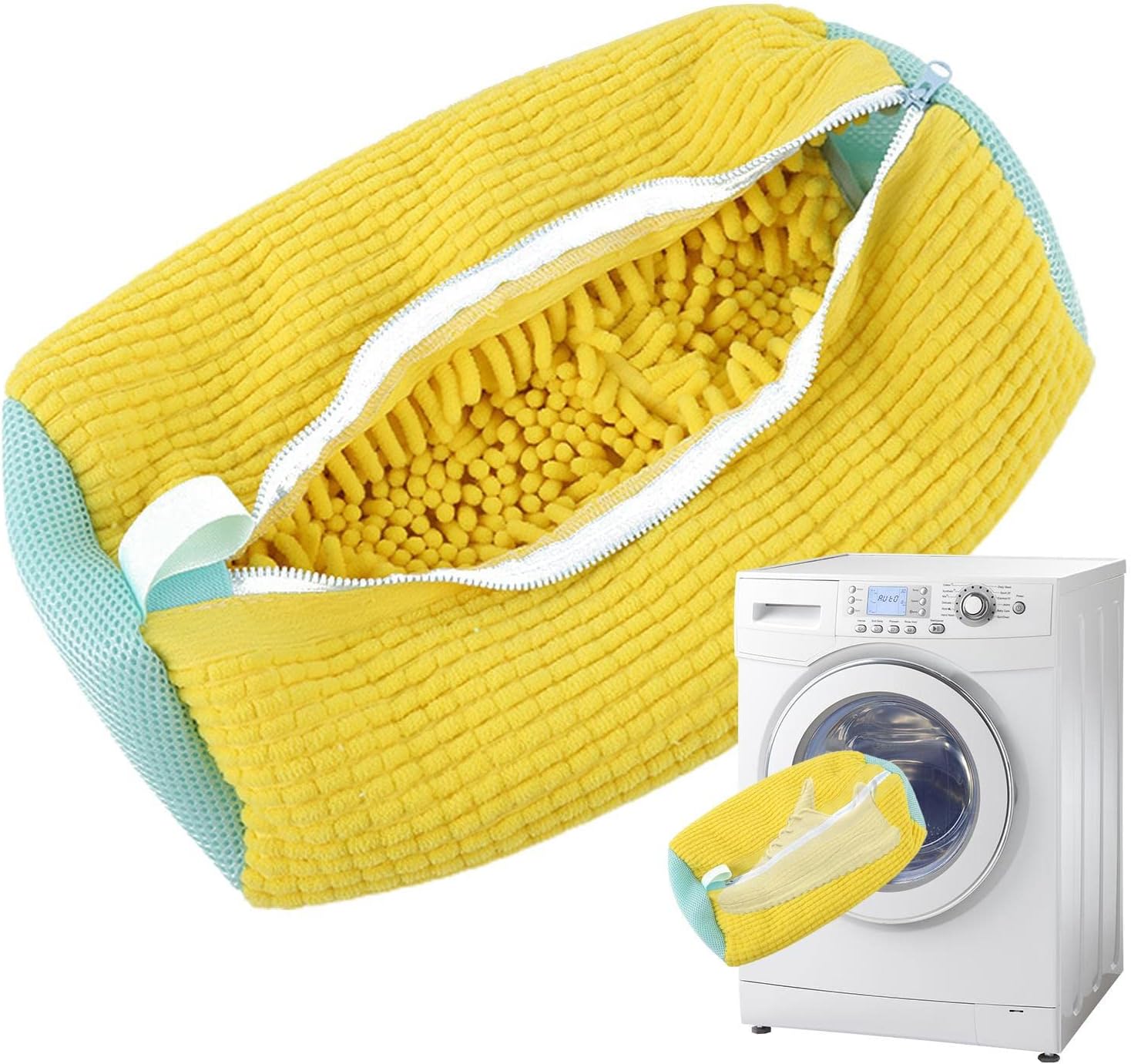 Funda para zapatos con cepillo e cremallera – para a lavadora