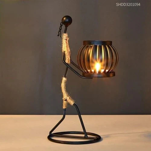 VintageMan Retro e elegante soporte para velas - elegancia feita a man