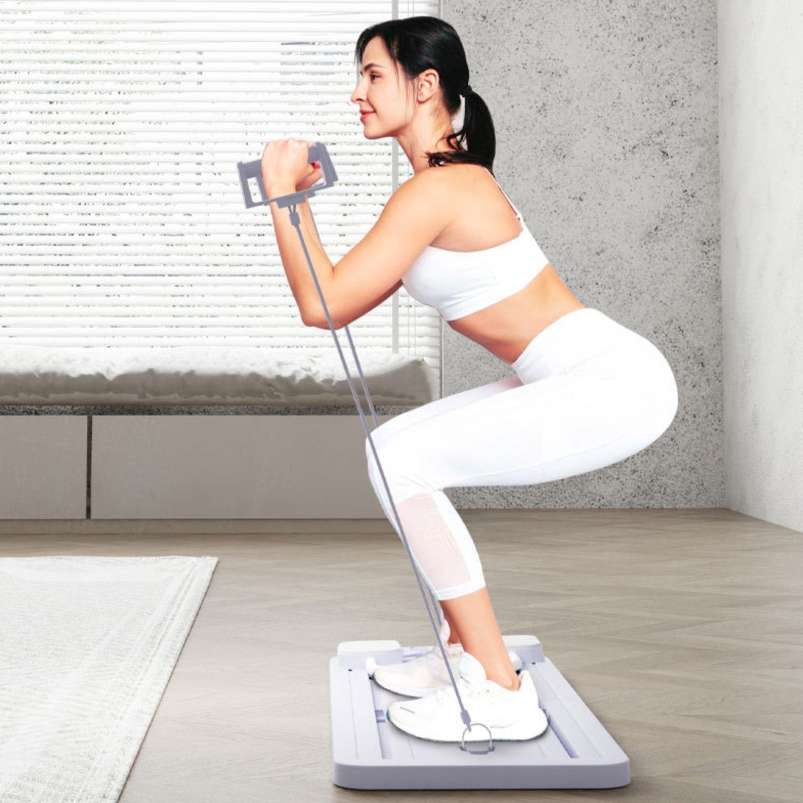 Set de Pilates Reformer – Sistema de entrenamiento compacto con bandas elásticas de resistencia para fitness en casa