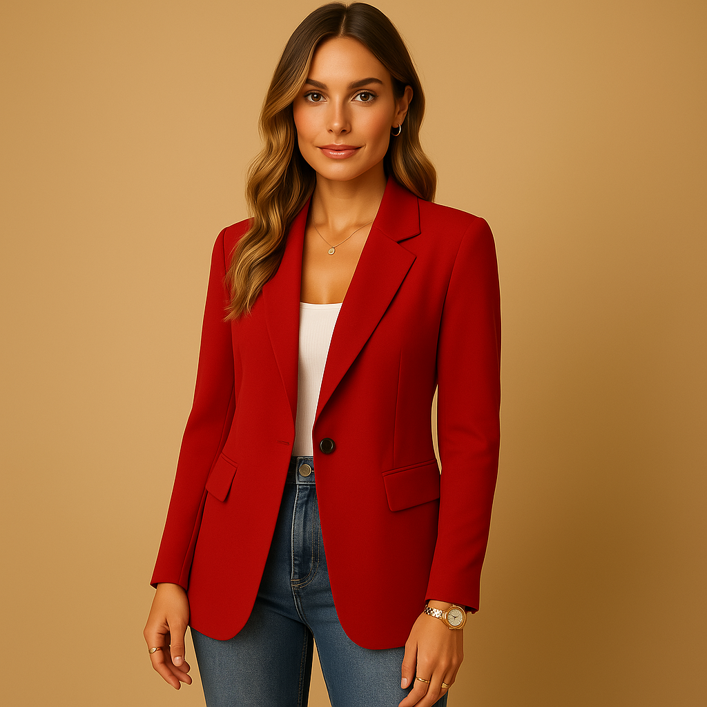 Lunira – Blazer de mujer stretch entallado – Look de oficina y tiempo libre