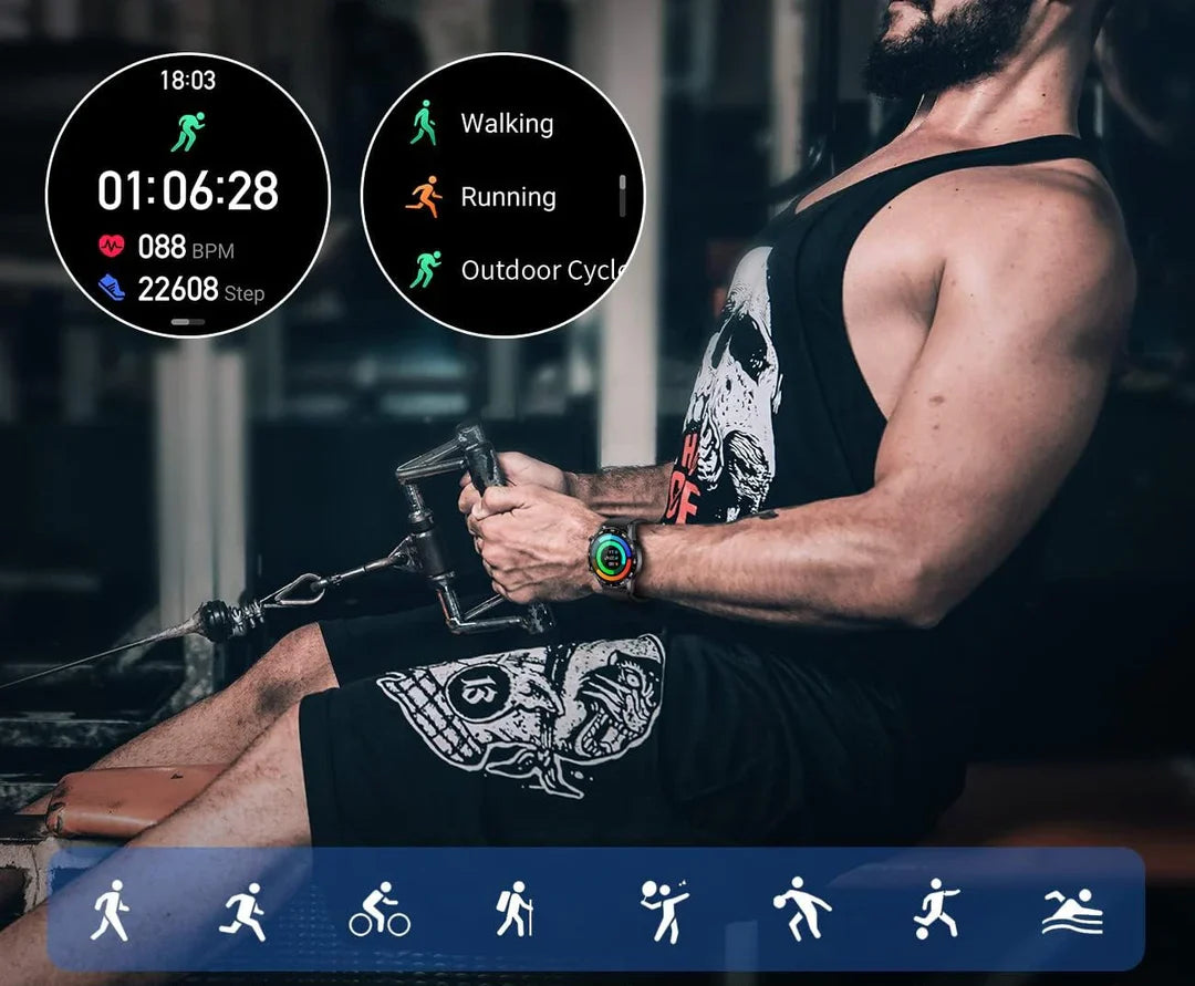 Luxury Men's Smartwatch | Multisport Mode | Health Monitoring