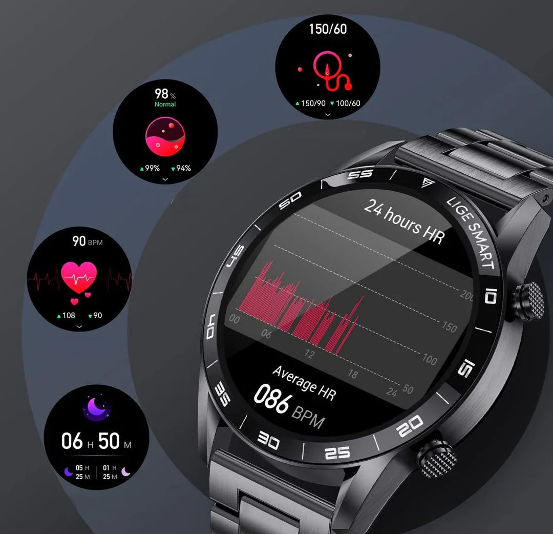 Luxury Men's Smartwatch | Multisport Mode | Health Monitoring