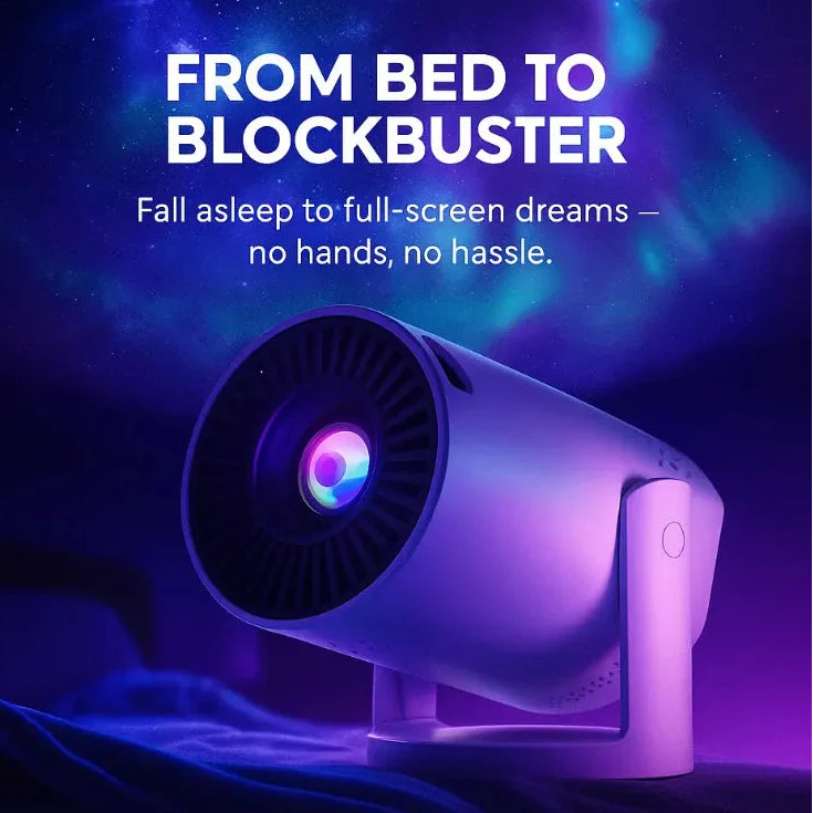 Mini Beamer – 1080p Projectie, Draadloze Schermspiegeling & Ingebouwde Speaker