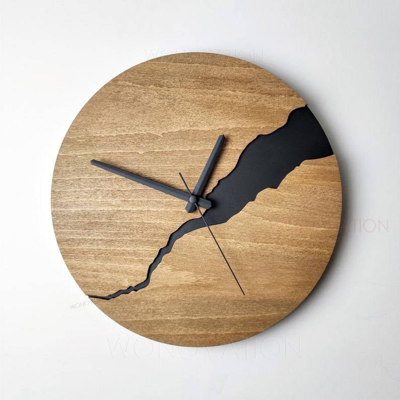 Nuvoro – Reloj de Pared de Madera Diseño Minimalista – Decoración Moderna para el Hogar