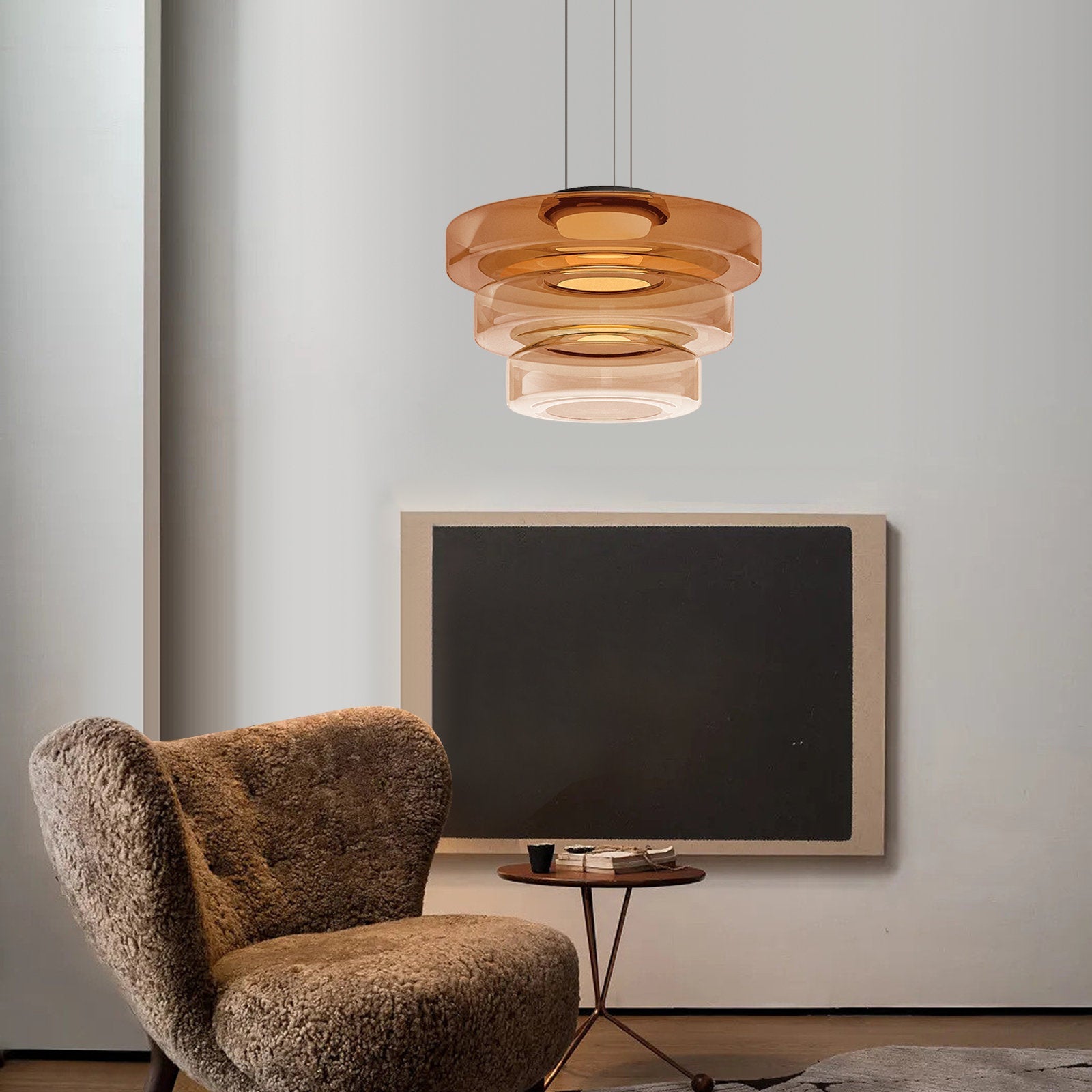 AuroraLicht – Lámpara colgante de vidro Bauhaus | Deseño moderno e axustable