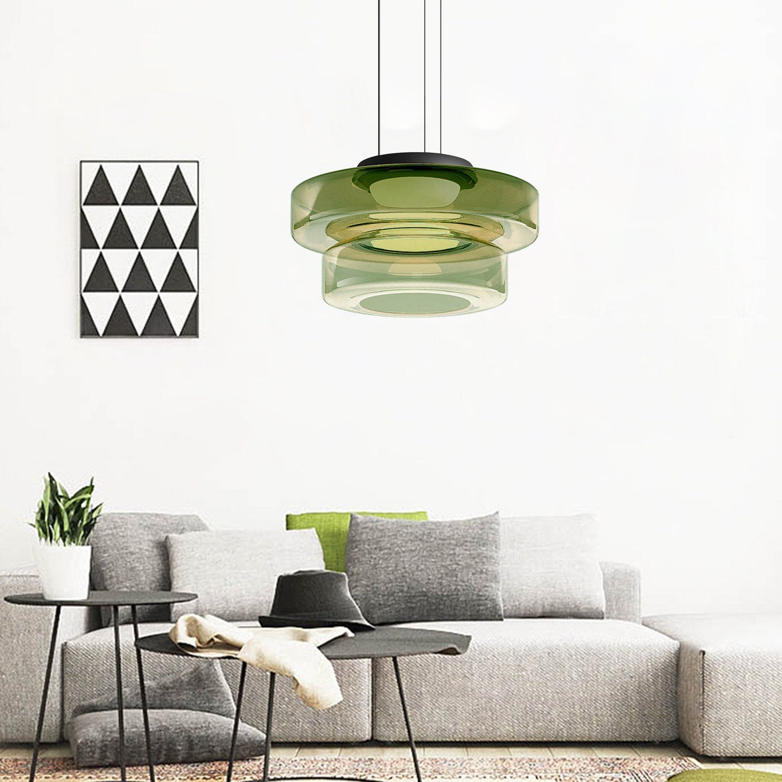 AuroraLicht – Lámpara colgante de vidro Bauhaus | Deseño moderno e axustable