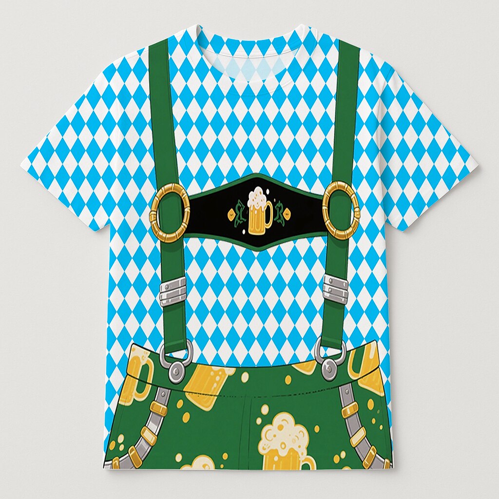 Trachtenwitz – Heren-T-Shirt met Lederhosen-Print – Jouw humorvolle Wiesn-look