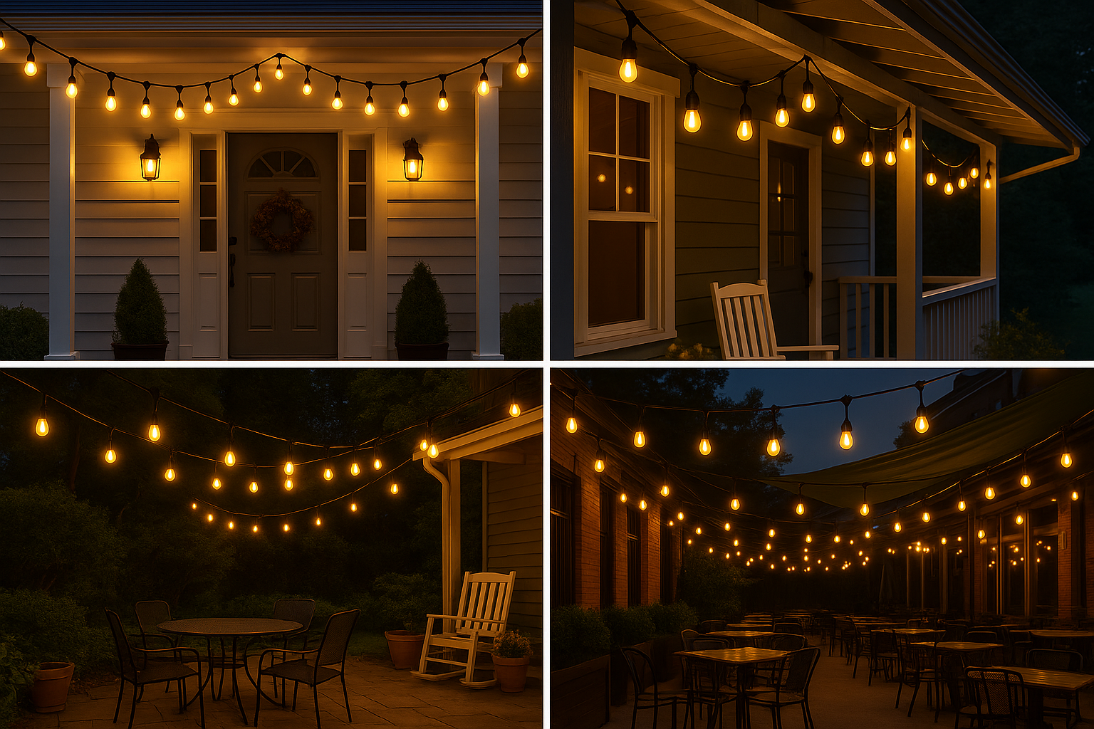 Festelio – Iluminación para fiestas de jardín 48FT con 15 lámparas LED – IP65 impermeable