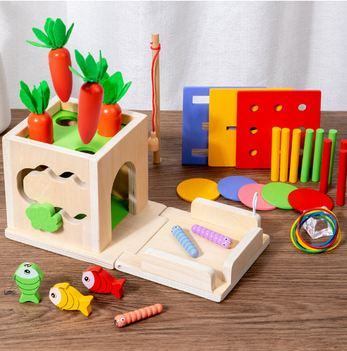 ActivityCube Montessori – 8-in-1 Houten Educatief Speelgoed vanaf 6M