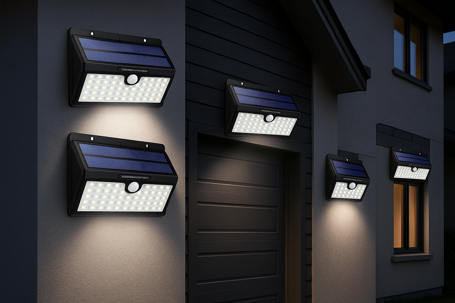 Solaro – Lámpara de seguridad con energía solar 78 LED – IP65 con sensor de movimiento