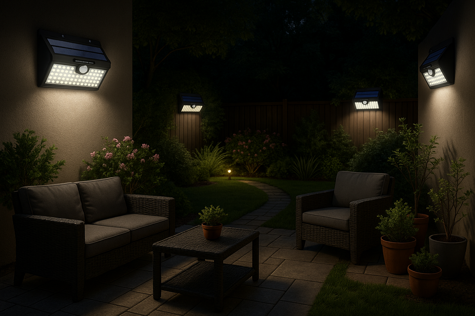 Solaro – Lámpara de seguridad con energía solar 78 LED – IP65 con sensor de movimiento