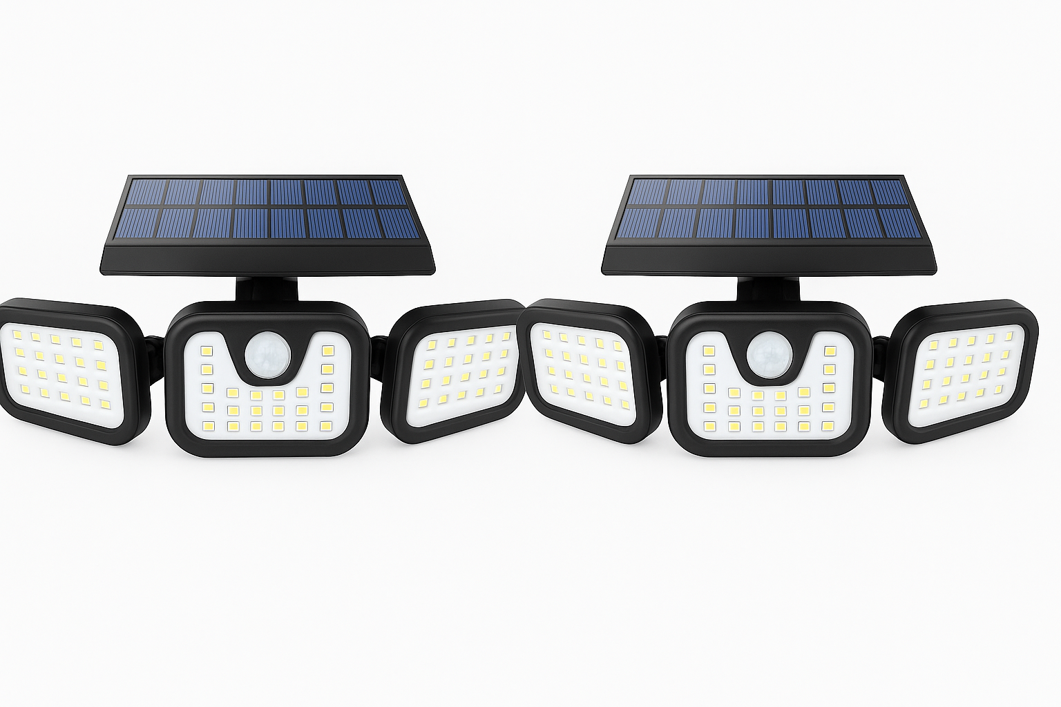 SolarGuard – lámpara exterior LED de 3 cabezas con sensor de movimiento – impermeable IP65