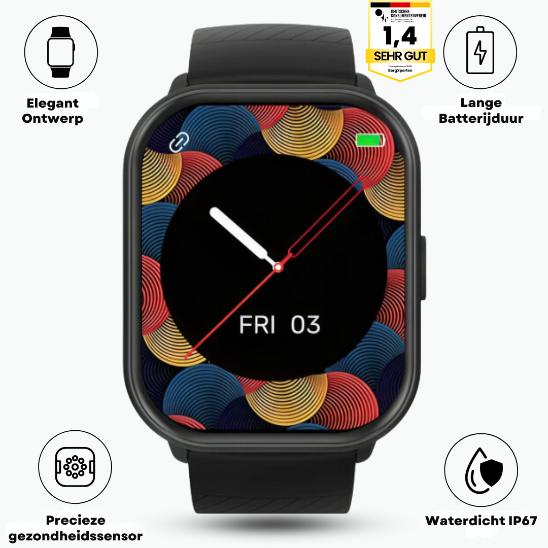 Fitpro – Reloj inteligente con funciones de salud e IP68 – Para usuarios activos