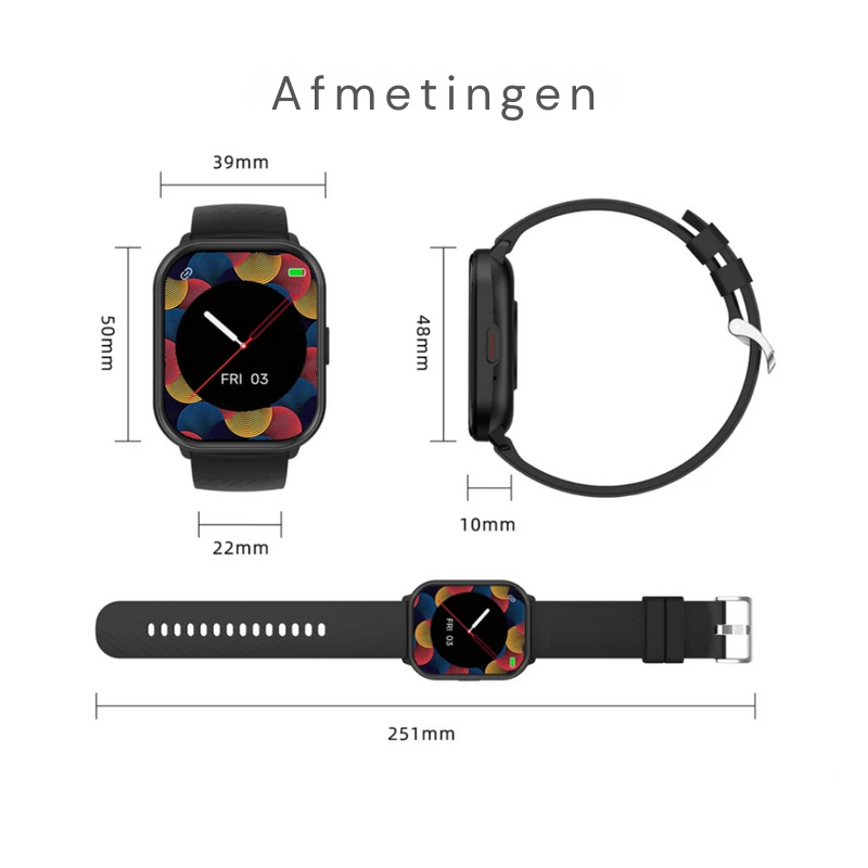 Fitpro – Reloj inteligente con funciones de salud e IP68 – Para usuarios activos