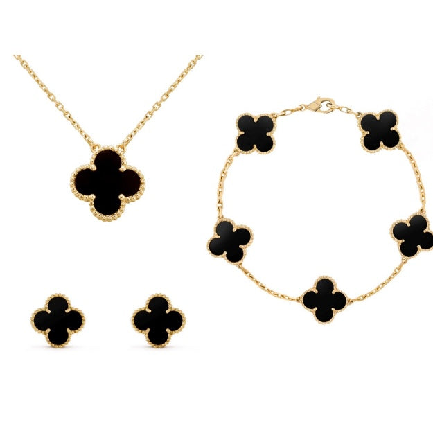 Julia – Set de joyería Klaver en oro y nácar | Lujo atemporal
