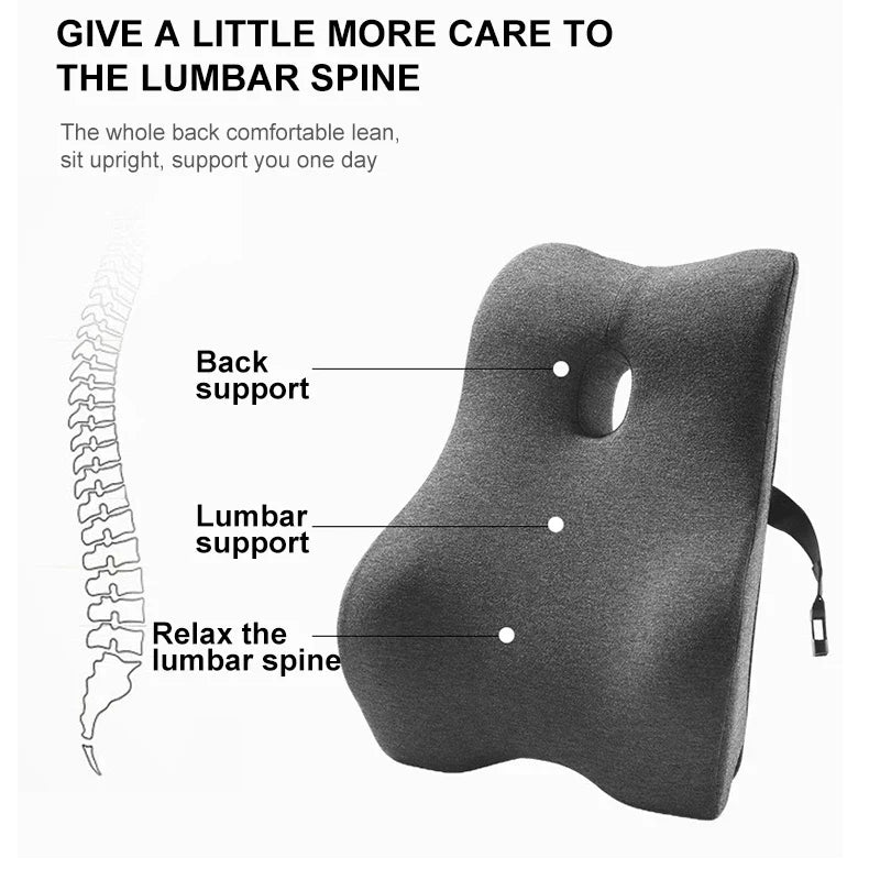 Almofada de respaldo cómoda | Soporte ergonómico para cada cadeira