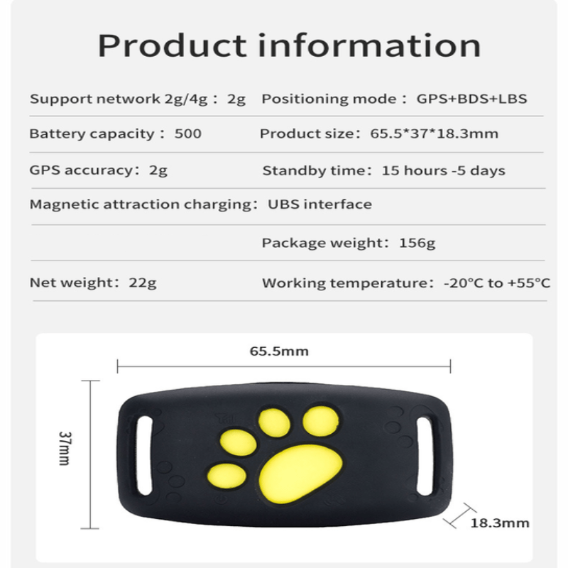 Rastreador GPS para Perros y Gatos – Diseño Compacto, Ubicación en Vivo y Seguimiento por Aplicación