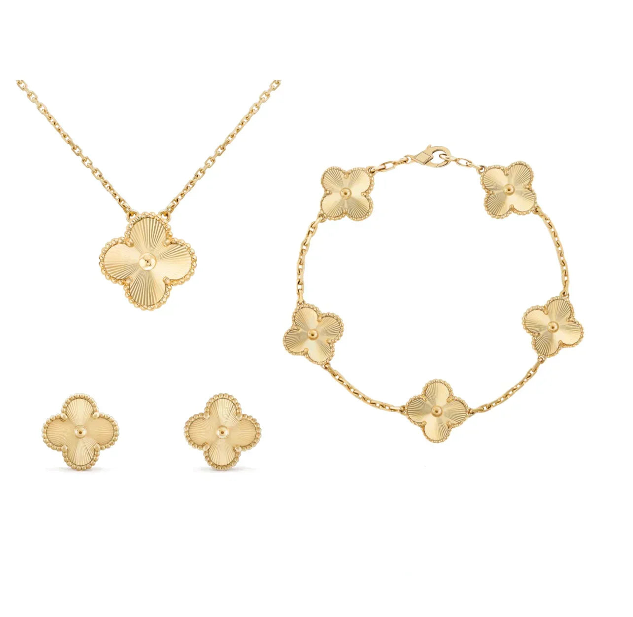 Julia – Set de joyería Klaver en oro y nácar | Lujo atemporal
