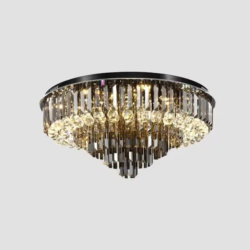 Lumivista – Llum de sostre de cristall de luxe – Disseny d'espill i bola de vidre