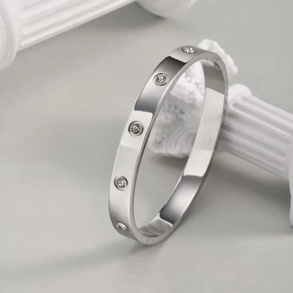 Aurelia – Bracelet set stainless steel silver-colored – stylish for ladies summer